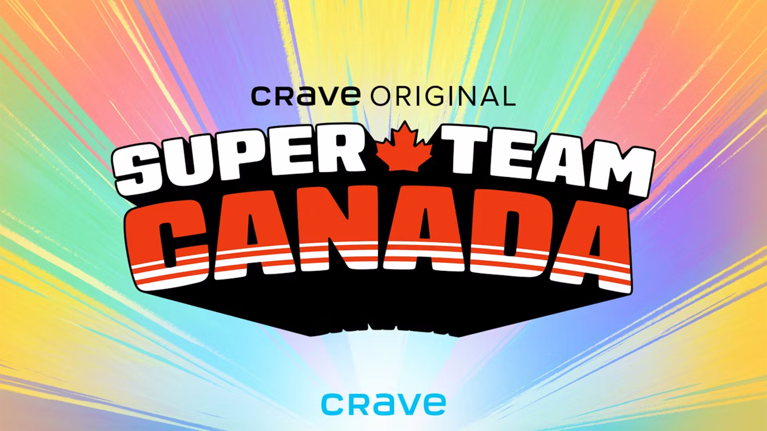The Super Team Canada logo on a colourful background with the Crave logo.