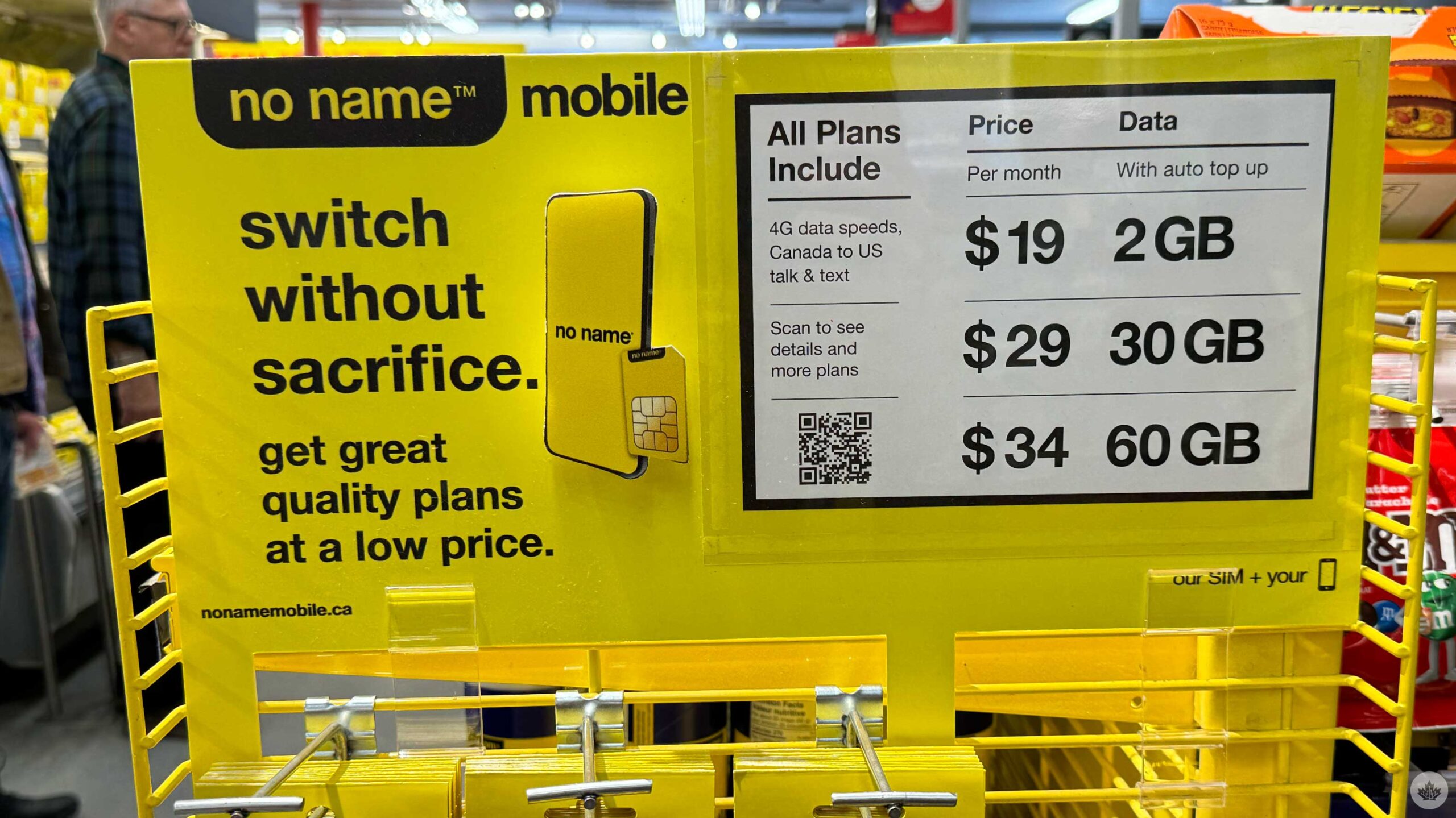 No Frills comienza a vender planes de datos bajo el nombre de No Name Mobile